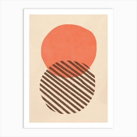 Boho Shapes Minimalist Abstract Print Art Print