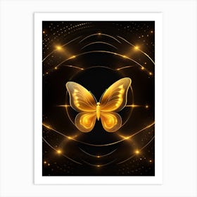 Golden Butterfly 48 Art Print