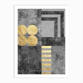 Gray And Gold I Art Print