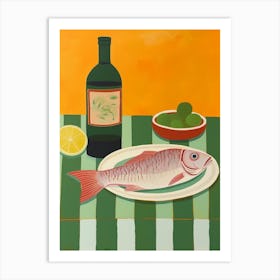 Grouper 2 Italian Still Life Painting Art Print