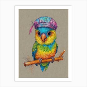 Colorful Parrot 32 Art Print