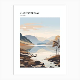 The Lake Districts Ullswater Way England 3 Hiking Trail Landscape Poster Art Print