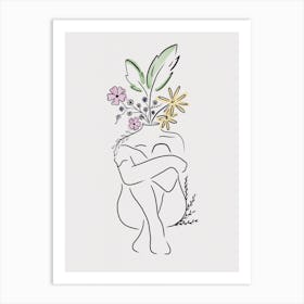 Flower Woman 2 Art Print