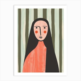 Woman With Long Hair 7 Art Print