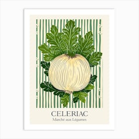 Marche Aux Legumes Celeriac Summer Illustration 6 Art Print