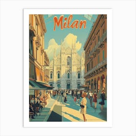 Aihrgdesign A Mid Century Modern Travel Poster For Milan Show 5e4ef165 99b8 475b B3f2 F1b0a976d217 2 Art Print