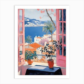 The Windowsill Of Dubrovnik   Croatia Snow Inspired By Matisse 4 Art Print