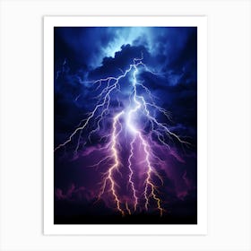 Lightning In The Sky 7 Art Print