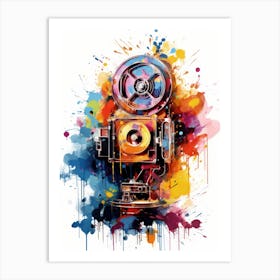 Abstract Movie machine Painting Art Print