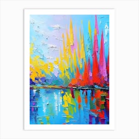 Sailboats On The Lake 1 Art Print