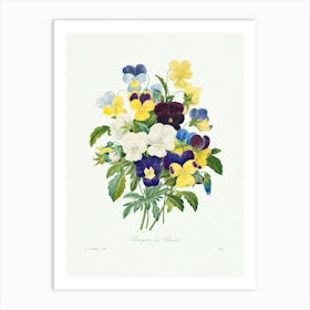 Pansy Bouquet From Choix Des Plus Belles Fleurs (1827), Pierre Joseph Redoute Art Print