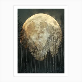 Full Moon Canvas Print Art Print