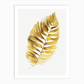 Golden Fern Watercolour Art Print