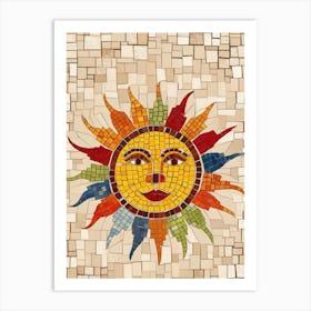 Mosaic Sun Art Print