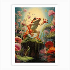 Leap Of Faith Red Eyed Tree Frog 2 Art Print
