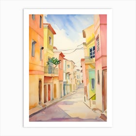 Pescara, Italy Watercolour Streets 4 Art Print