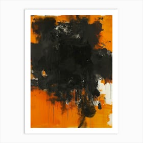 'Orange And Black' 1 Art Print