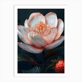 Strawberry Flower Art Print