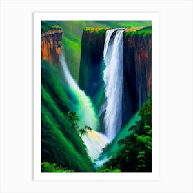 Jog Falls, India Nat Viga Style (1) Art Print
