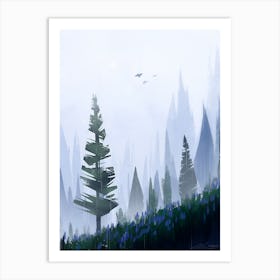 Forest In The Mist Art Print