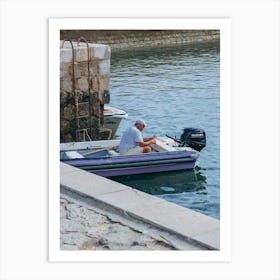 Lunch on the Boat, Lagos, Portugal Art Print