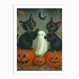 Halloween Kittens Art Print