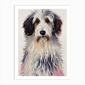 Bergamasco 2 Sheepdog Watercolour Dog Art Print