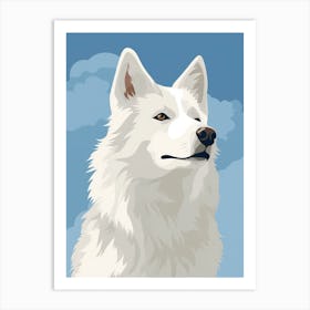 White dog 2 Art Print