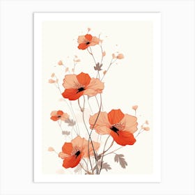 Poppy Reverie: Enchanting Floral Print Art Print