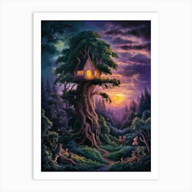 Tree House 2 Art Print