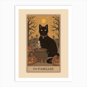 The Familiar   Cats Tarot Art Print