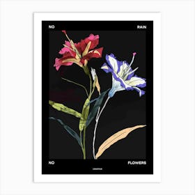 No Rain No Flowers Poster Lisianthus 1 Art Print