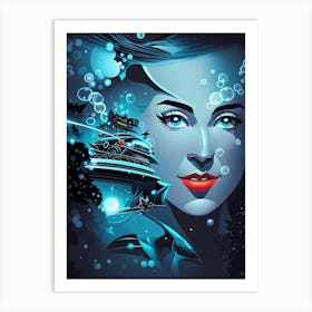 Pseudo Underwater Girl Art Print