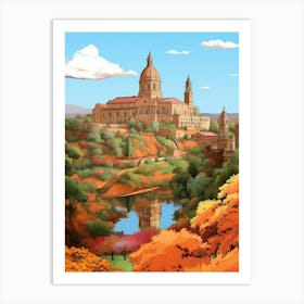 Union Buildings Cartoon 2 Art Print