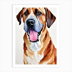 Mastiff Watercolour Dog Art Print