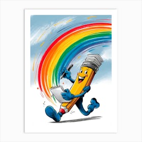 Rainbow Pencil 1 Art Print