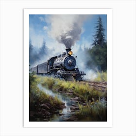 Train On The Tracks 4 Art Print