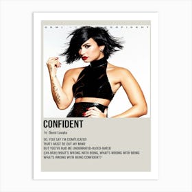 Confident By Demi Lovato Poster Art Print