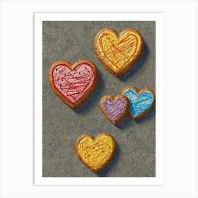 Heart Cookies Art Print