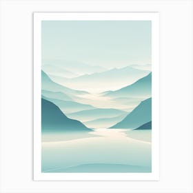 Abstract Mountain Landscape Art Print