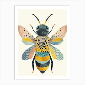 Colourful Insect Illustration Bee 16 Art Print