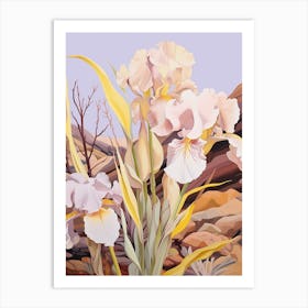 Iris 3 Flower Painting Art Print