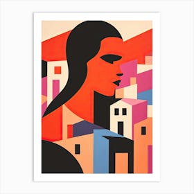 Rio De Janeiro, Brazil, Bold Outlines 4 Art Print