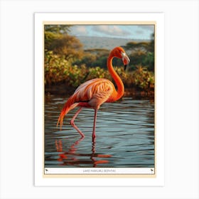 Greater Flamingo Lake Nakuru Nakuru Kenya Tropical Illustration 5 Poster Art Print