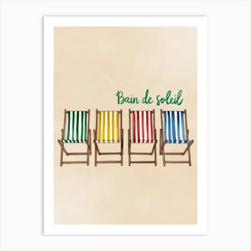 Beach Chairs Art Print