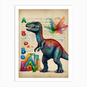 Dinosaur Canvas Print Art Print