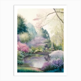 Birmingham Botanical Gardens, Usa Pastel Watercolour Art Print