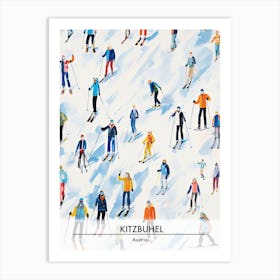 Kitzbuhel   Austria, Ski Resort Poster Illustration 2 Art Print