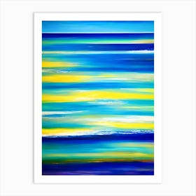 Blue And Yellow Ocean Art Print