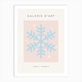 Christmas Snowflake Blue Art Print